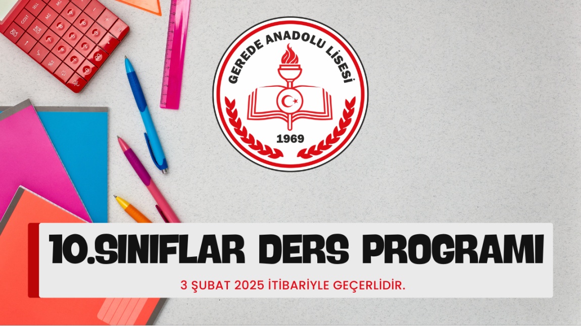 10.Sınıf Ders Programı / 3 Şubat