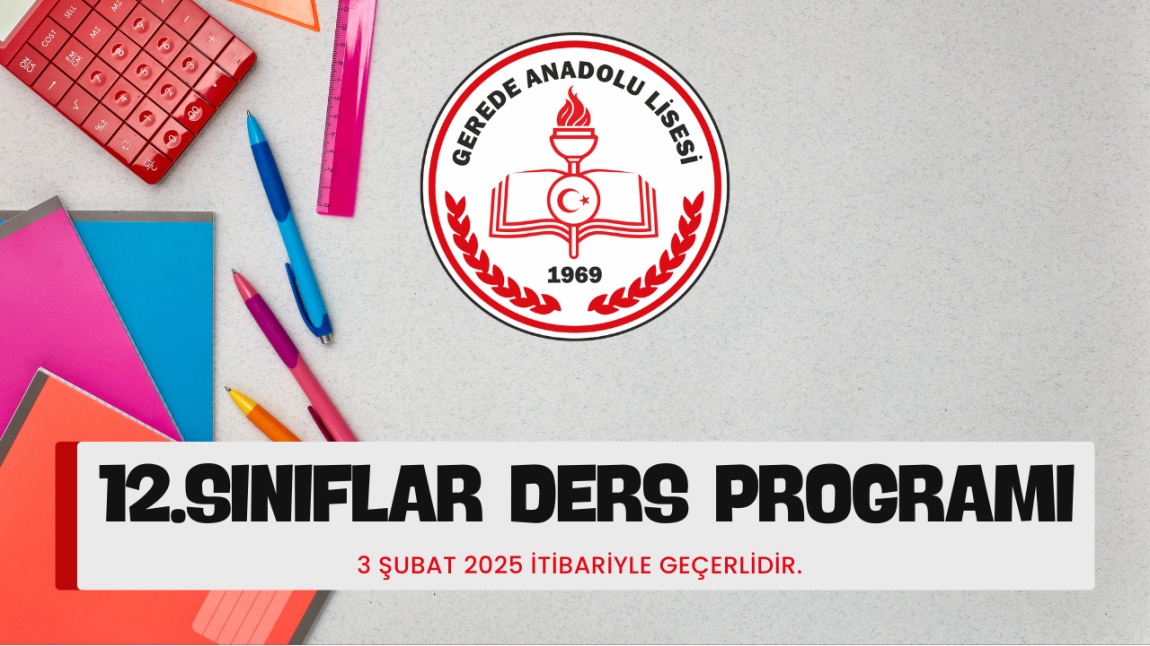 12.Sınıf Ders Programı / 3 Şubat